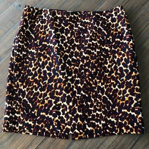 Merona size 14 navy, gold, burgundy & cream skirt